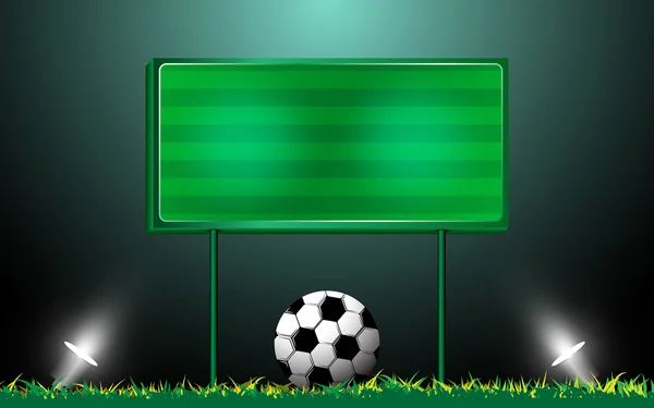 Football sur herbe et tableau de bord — Image vectorielle