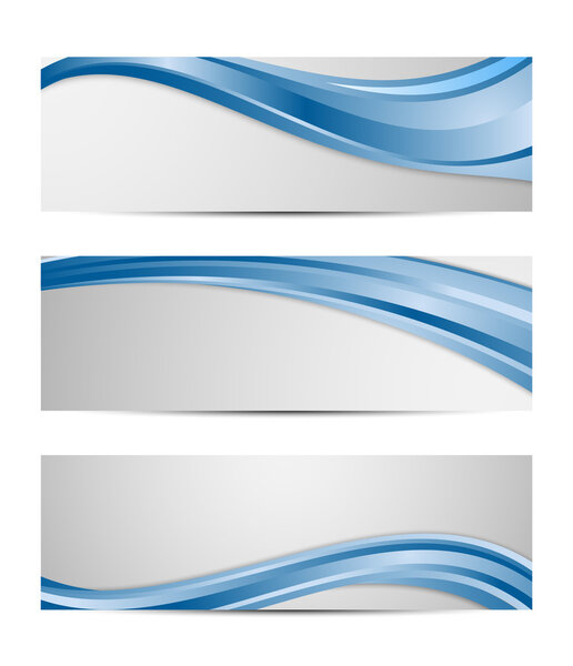 Абстрактные волнообразные баннеры
