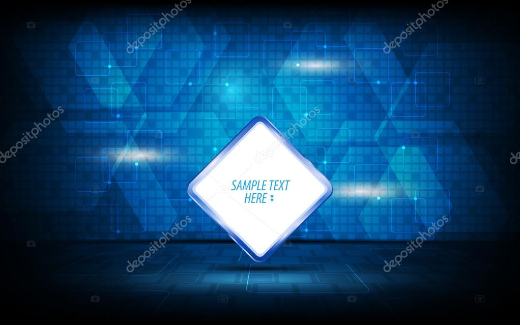 Vector abstract tech logo sign on digital innovation pattern concept background