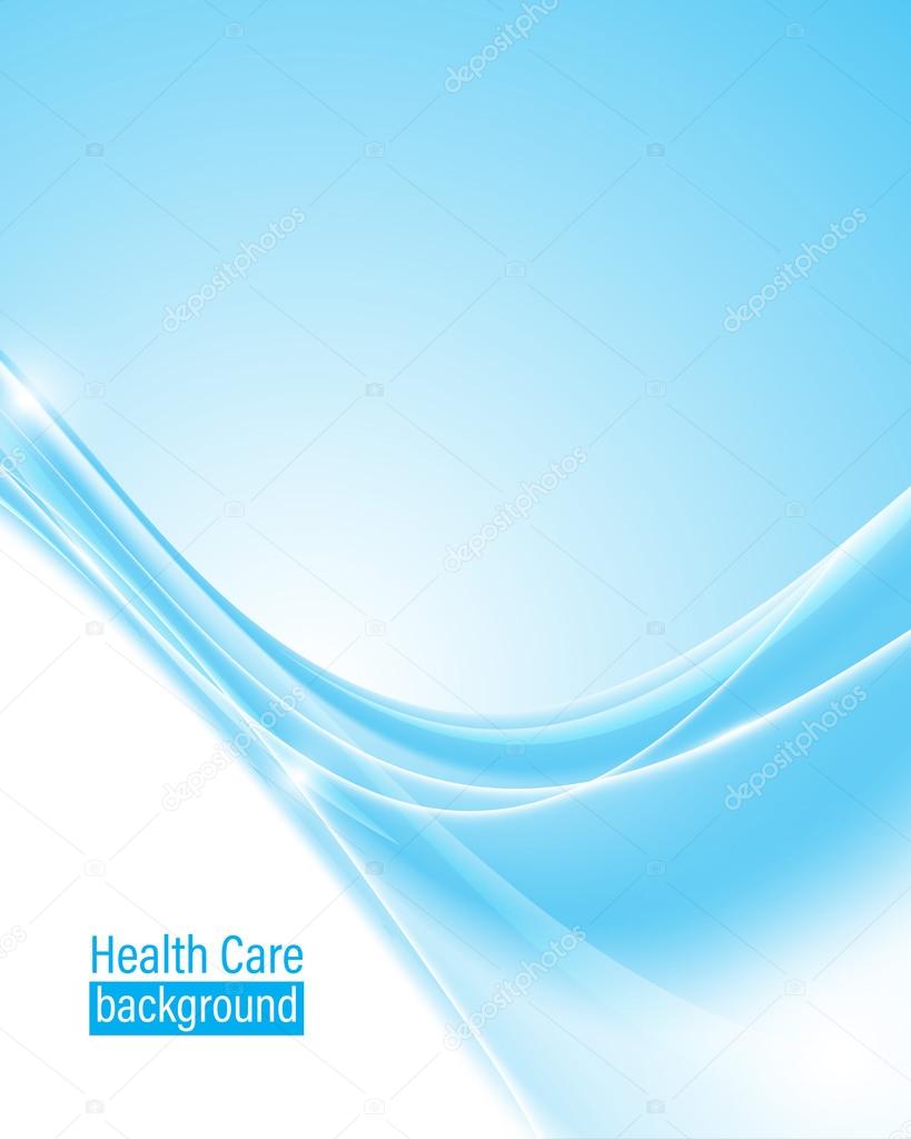 Abstract blue wave template 