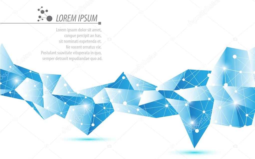 Polygonal pattern hi tech background