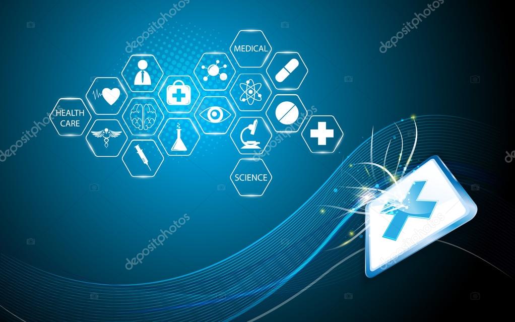 Vector abstract medical and technology concept background