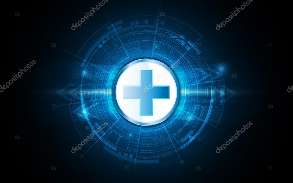 Abstract medical health care innovation concept background futuristic design