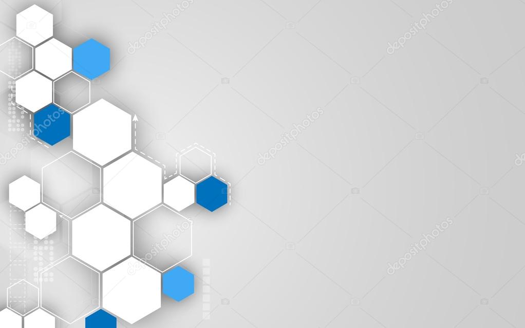Abstract hexagon technology concept background