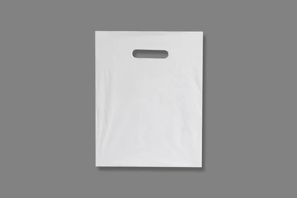 Blank plastic bag mock up isolated. Empty white polyethylene pac — Stock Photo, Image