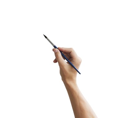 el fırça. Beyaz arka plan üzerinde izole.