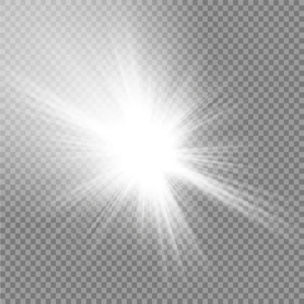 Efecto de luz de destello de lente especial de luz solar transparente vectorial — Archivo Imágenes Vectoriales