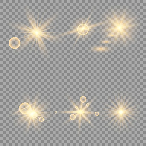 IGlow light effect. Star burst with sparkles — Stock Vector