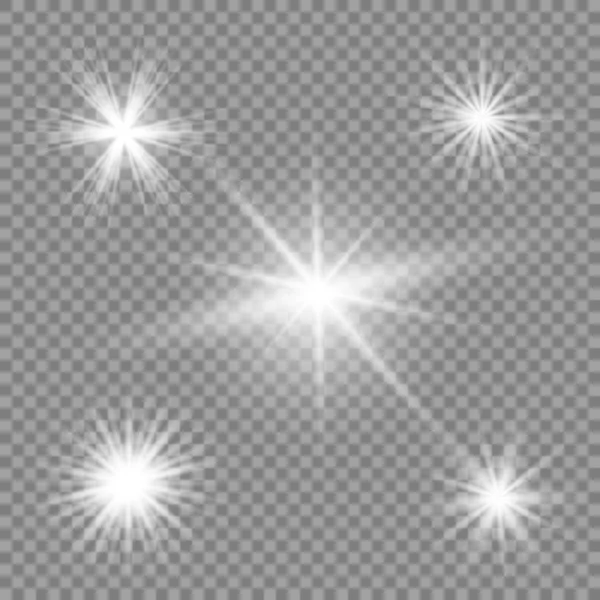 Lichteffekt. Stern platzt vor Funkeln — Stockvektor