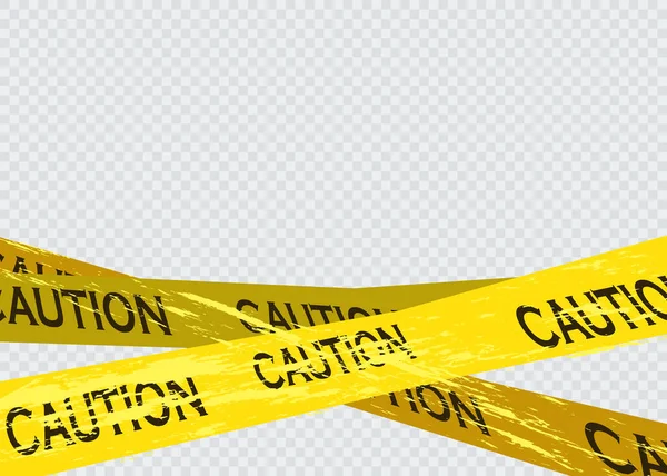 Caution lines isolated. Warning tapes. Danger signs. — Stock Vector