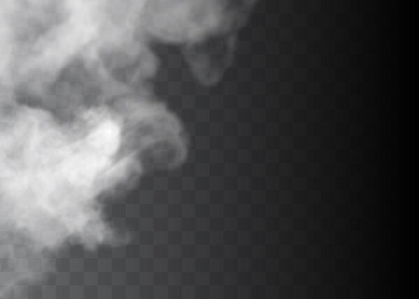 Fog or smoke isolated transparent special effect.