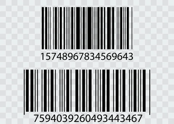 Barcode isoliert auf transparentem Hintergrund. Vektorsymbol. — Stockvektor