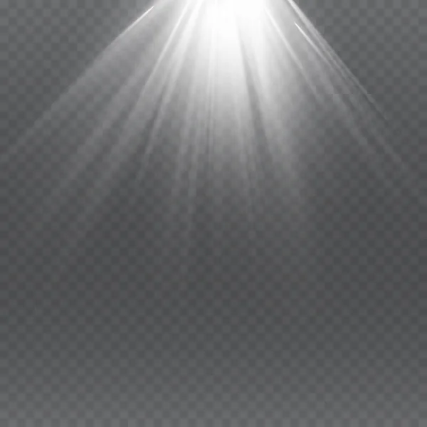 Projecteur Vectoriel Effet Lumière Lumière Soleil Transparente Vectorielle Effet Lumière — Image vectorielle
