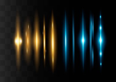 Kırmızı yatay mercek fişekleri paketi. Lazer ışınları, yatay ışık ışınları. Çok güzel ışık parlamaları. Karanlık arka planda parlak çizgiler. Parlak, soyut, ışıl ışıl bir arka plan.