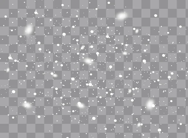 Chute Neige Flocons Neige Sous Différentes Formes Formes Flocons Neige — Image vectorielle