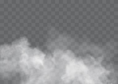 Sis veya duman izole edilmiş şeffaf özel efekt