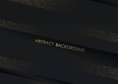 Özet siyah ve altın renkli arka plan. Vektör illüstrasyonu