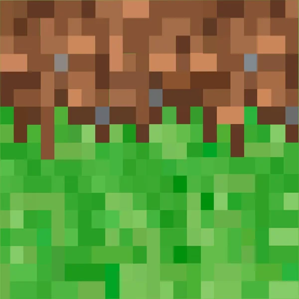 Pixel Hintergrund Das Konzept Der Spiele Hintergrund Minecraft Konzept Vektorillustration — Stockvektor