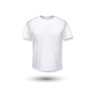 Gömlek maket seti. Tişört şablonu. Siyah, gri ve beyaz versiyon, ön tasarım.