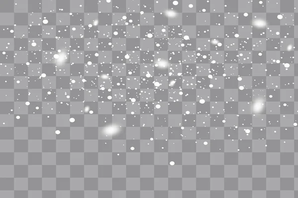 Chute Neige Flocons Neige Sous Différentes Formes Formes Flocons Neige — Image vectorielle