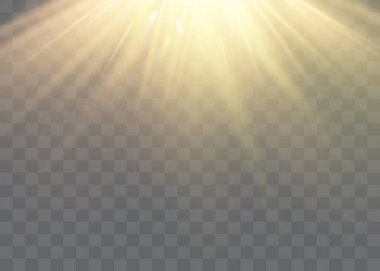 Şeffaf güneş ışığı özel lens flaş efekti