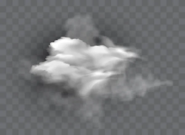 Vectorset Van Realistische Geïsoleerde Wolken Transparante Achtergrond — Stockvector