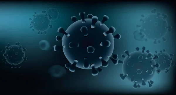 Sfondo Del Virus Concetto Vettore Microbiologia Focolaio Influenza Coronarica 2019 — Vettoriale Stock