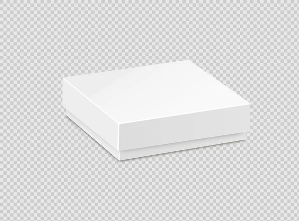 Producto Caja Paquete Cartón Ilustración Aislado Sobre Fondo Blanco Plantilla — Vector de stock