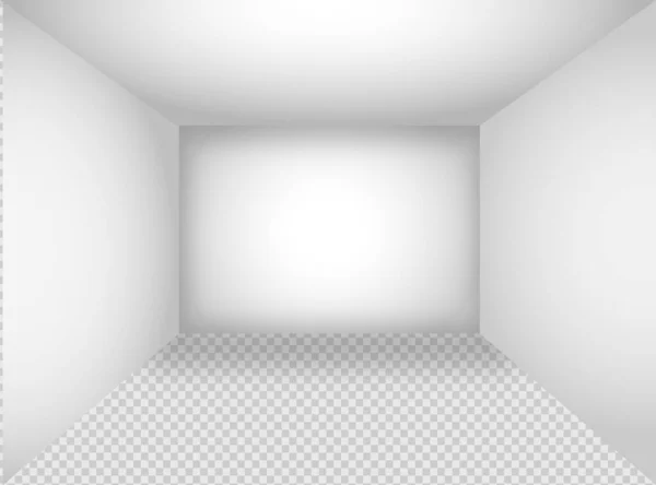 Prázdný Bílý Pokoj Vnitřní Prostor Krabice Obrázek Návrhu Vektoru — Stockový vektor