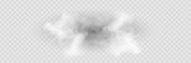 Fog or smoke isolated transparent background. White cloud, fog, smog, dust steam
