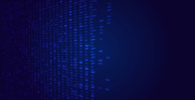 Dijital Pikseli Patlaması. Soyut Sanal Sanal Uzay Veri Akımı. Yarı Ton Pixel Etkisi Yuvarlak Patlama. Vektör İllüstrasyonu.