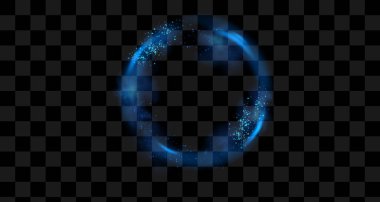 Soyut lüks altın yüzük. Vektör ışık daireleri ve kıvılcım ışık etkisi