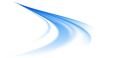 Sarmal dalganın mavi parlak kıvılcımları. Kıvrımlı parlak bir hız çizgisi dönüyor. Parlak dalgalı bir yol. Dönen dinamik neon daire. Işıklı sihirli mavi girdap. Parlak girdap etkisi. vektör