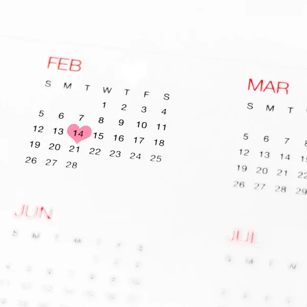 Calendrier - Saint Valentin — Photo