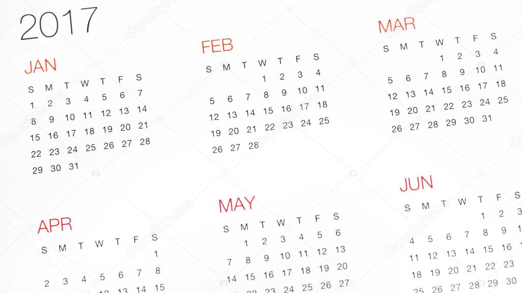 Calendar showing year, months, days, — Stock Photo © Twenty2Photo ...