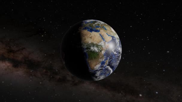 Animação do planeta Terra vista do espaço — Vídeo de Stock