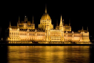 Budapest. Parliament. Night. clipart