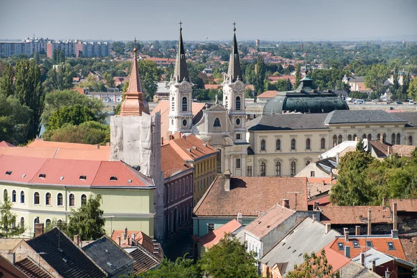 A régi Esztergom város látképe — Stock Fotó