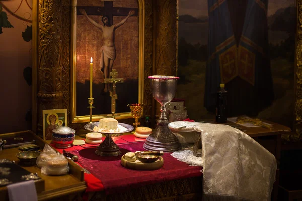 Ortodoks Manastırı cemaat için kadeh. Kiev.