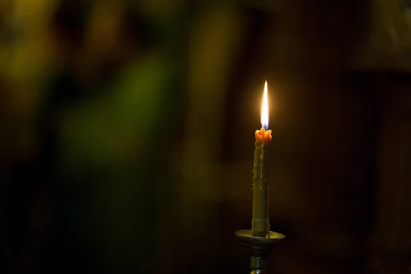 Kaars in de kerk — Stockfoto