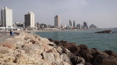 Gün boyunca Tel Aviv 'deki setin güzel manzarası..