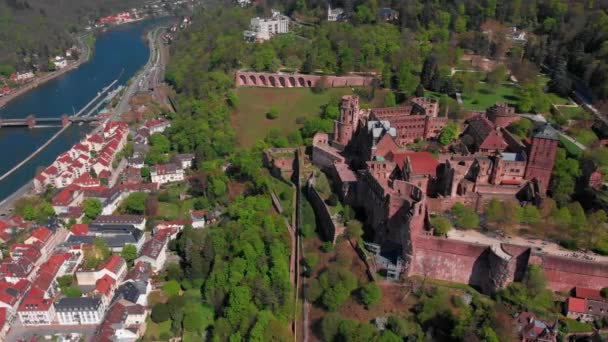 Bella Vista Dall Alto Della Parte Vecchia Della Città Primavera — Video Stock