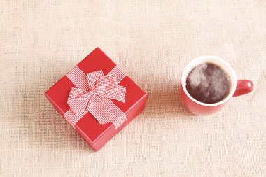Kahve, en iyi görünümü Kupası ile hediye kutusu