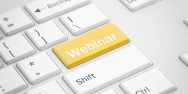 3D render webinar bir klavye butonuna