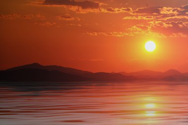 3D render günbatımı 