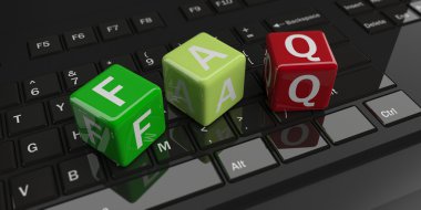 3D işleme küpler, kelime üstünde a klavye-SSS