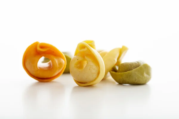 Tortellini pasta on white background — Stock Photo, Image