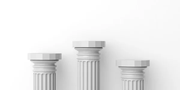 Podium colonnes de marbre rendu 3d — Photo