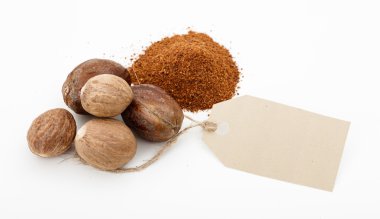 beyaz zemin üzerine Hindistan cevizi