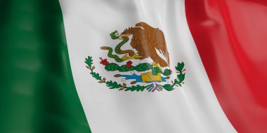 3D render Meksika bayrağı